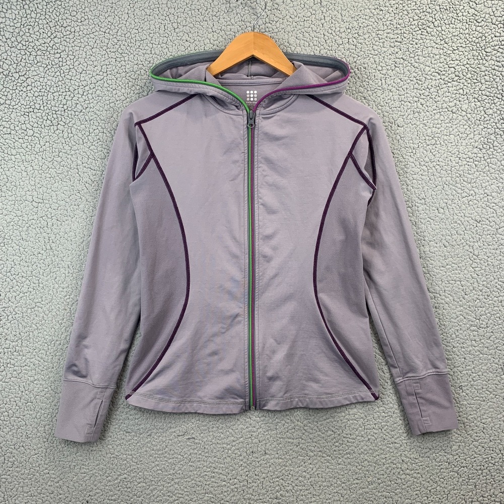 TITLE NINE Women's Regulator Hoodie Full Zip Two Tone Zipper Lavender Sz S Small